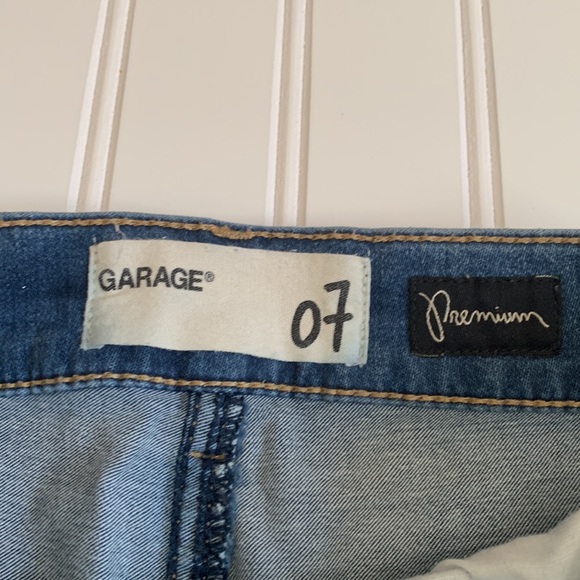 Garage Blue Light Wash Denim Rolled Hem Shorts - Picture 2 of 4